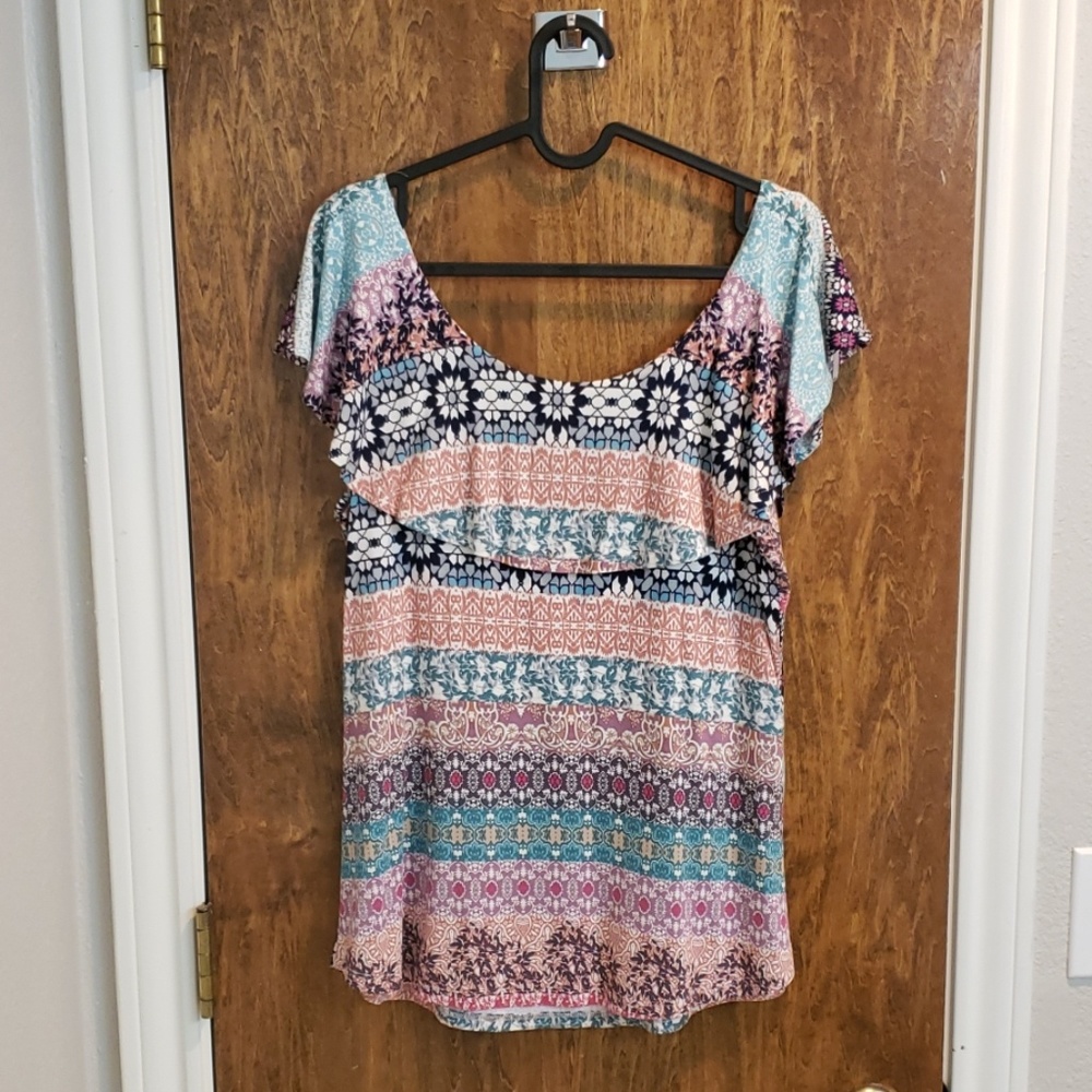 Colorful Ruffle tank - Picture 2 of 5